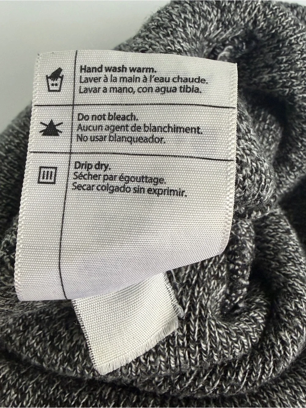 Carhartt Marled Gray Folded Cuff Beanie with Logo Patch one size